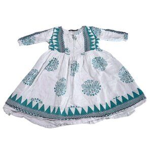 Childrens‎ boho chic maxi dress size 3T mediterranean block printed ethnic
